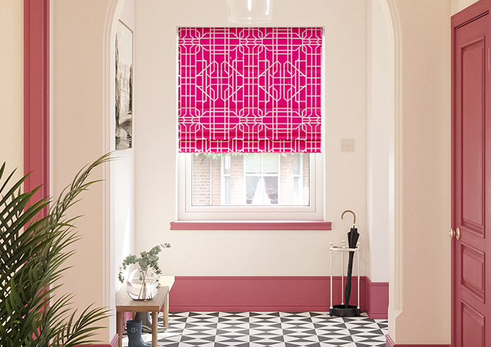 Bamboo Brights, Cerise - Twist&Fit Roman Blind - Image 3